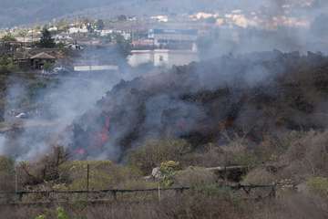 Erupción volcánica en La Palma, jornada del 22 de septiembre de 2021/Acfi Press.