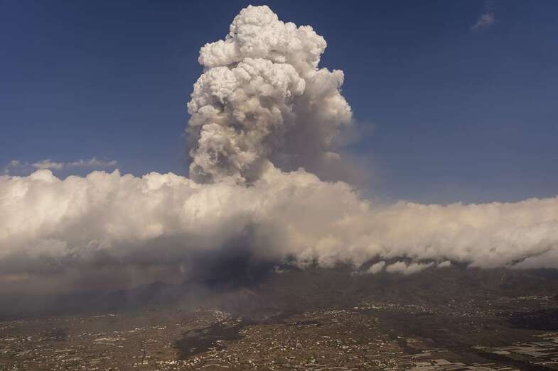 Imagen de la erupción de La Palma/Acfi Press.