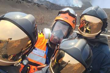 La erupción volcánica de La Palma durante la jornada de este domingo 3 de octubre/Acfi Press/IGME y otros.