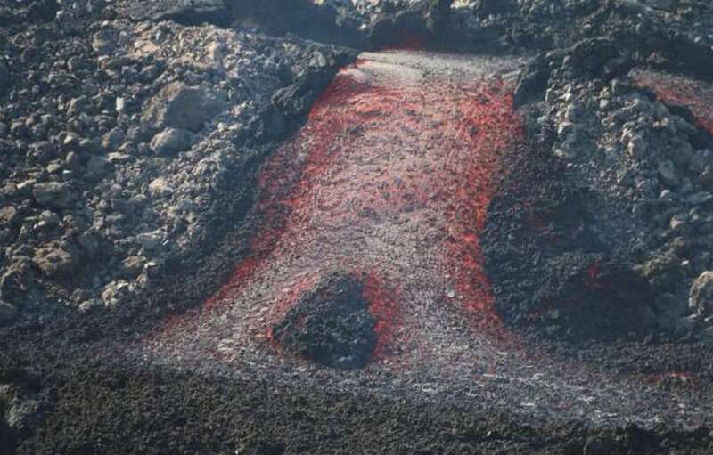 Nuevo dedo de lava del volcán de La Palma/EFE.
