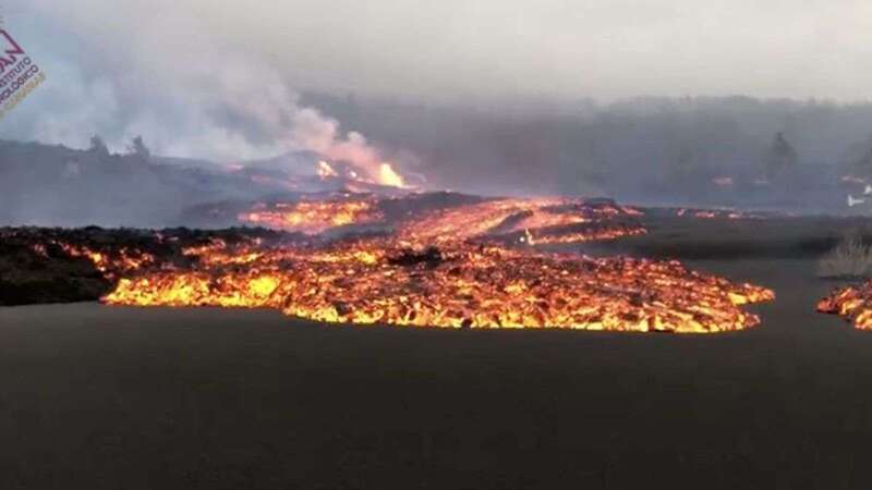 La lava de la nueva colada del volcán de La Palma/Involcan.