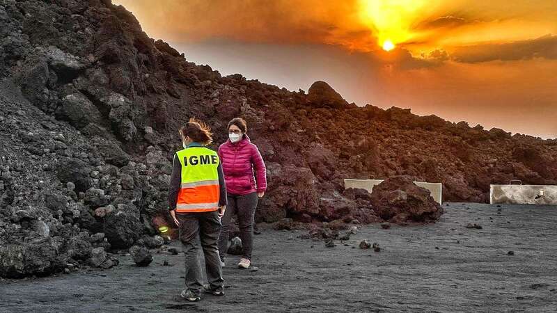 Especialistas del IGME estudian las coladas lávicas/IGME.