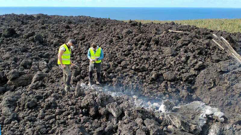 Especialistas del IGME estudian las coladas lávicas/IGME.