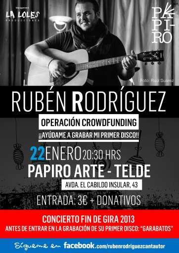 Cartel del concierto de Rubén Rodríguez (TA)