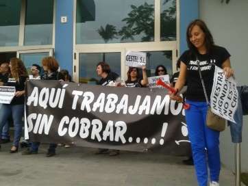 Imagen de archivo de una protesta de trabajadores de Gestel (Foto TA)