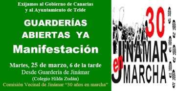 Cartelanunciador de la protesta (Foto TA)