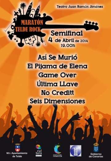 Cartel de las bandas semifinalistas (Foto TA)
