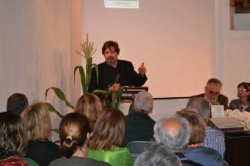 Victoriano Santana, anoche en el acto (Foto Daniel Ojeda)