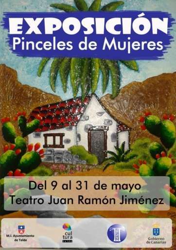 Cartel de la muestra 'Pinceles de mujeres' (Foto TA)