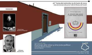 Cartel del acto de presentación del libro (Foto TA)