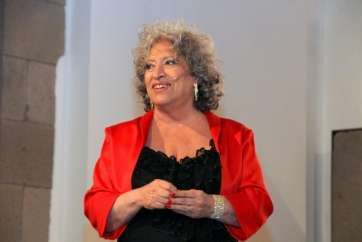 La rapsoda y actriz argentina residente en Telde (Foto Jesús Ruiz Mesa)