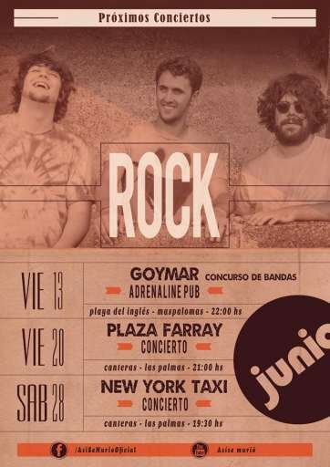 Cartel de los próximos conciertos de la banda (Foto TA)