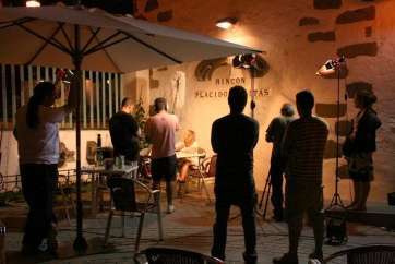 Grabación de secuencias del film en el Rincón Plácido Fleitas (Foto Jesús Ruiz Mesa)