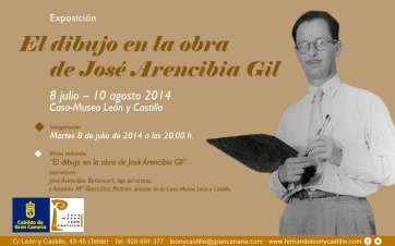 Cartel promocional de la exposición y mesa redonda en recuerdo de Arencibia Gil (Foto TA)