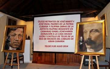 Los dos retratos donados a la Casa Museo León y Castillo (Foto Jesús Ruiz Mesa)