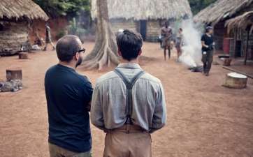 Foto del primer día de rodaje con Fernando González Molina (director) y Mario Casas (Killian) (Foto TA)
