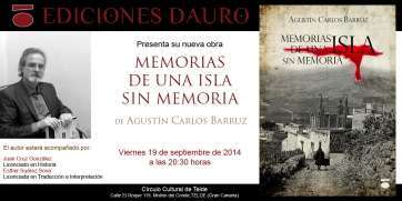 Cartel de presentación del libro de Agustín Barruz (Foto TA)