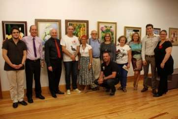 Participantes de la clausura de la exposición (Foto Jesús Ruiz Mesa)