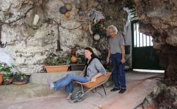 Los primeros artistas a su llegada a Tufia (Foto Arcadio Suárez-Canarias7)