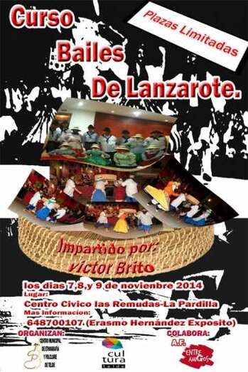 Cartel del curso de bailes de Lanzarote