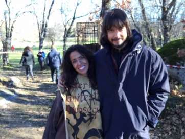 Ángeles Electra durante el rodaje (Foto TA)