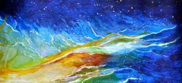 Uno de los cuadros de Garoz que conforman la exposición (Foto TA)