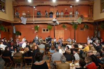 Imagen de la grabación de un programa de Tenderete en la Casa Condal de San Juan (Foto TA)
