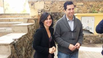 Alejandro Ramos y Carolina Darias durante la rueda de prensa en la Casa de la Condesa (Foto TA)