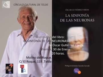 Cartel de la presentación del libro, este viernes (Foto TA)