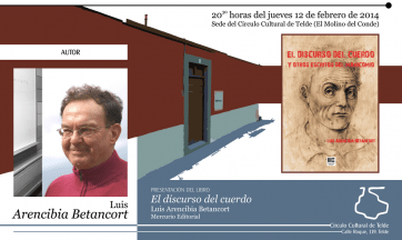 Cartel del acto en el Círculo Cultural, este jueves (Foto TA)