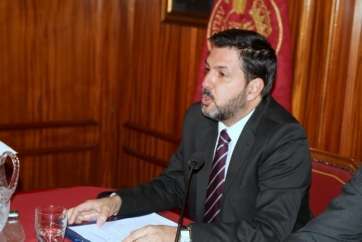 Christian Santana durante su conferencia (Foto Jesús Ruiz Mesa)
