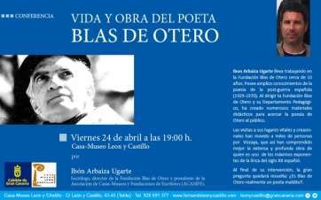 Invitación del acto de Blas Otero (Foto TA)