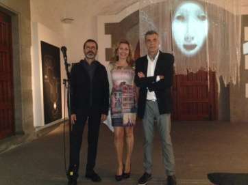 Momento de la inauguración de la muestra Jallos del artista teldense José Rosales (Fotos TA)