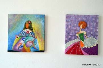 Cuadros de la exposición (Foto Antonio Alí)