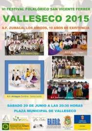 Cartel del VI encuentro folclórico de Valleseco (Foto TA)