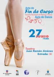 Cartel del acto del Aula de Danza de la Escuela Municipal (Foto TA)