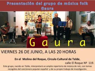 Cartel del concierto presentación de Gaura (Foto TA)