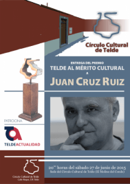 Cartel de la entrega de premios al mérito cultural (Foto TA)