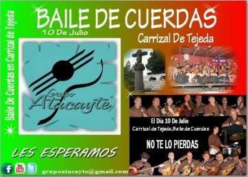 Cartel del baile de cuerdas protagonizado por Atacayte (Foto TA)