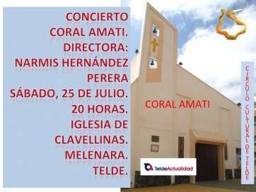 Cartel del concierto de la Coral Amati en Melenara (Foto TA)