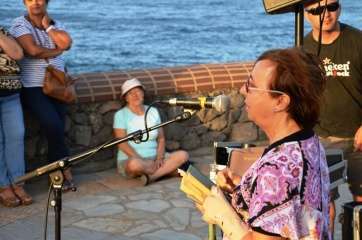 Imagen del encuentro poético celebrado el pasado 16 de julio en La Garita (Foto TA)