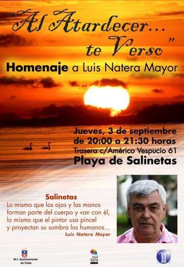 Cartel informativo del acto (Foto TA)