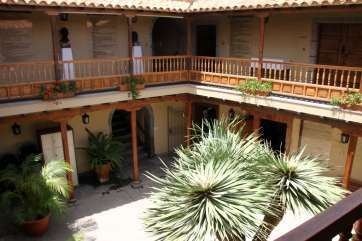 Imagen del patio interior de la Casa-Museo León y Castillo de Telde (Foto Jesús Ruiz)