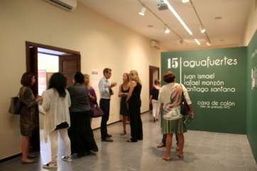 Exposición de aguafuertes en la Casa de Colón (Foto Jesús Ruiz Mesa)