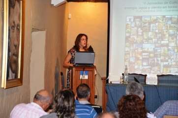 Amara Florido, anoche durante su intervención en la Casa-Museo León y Castillo (Foto Antonio Alí)