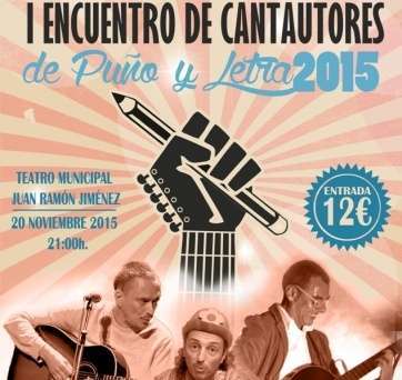 Cartel del encuentro de cantautores (Foto TA)