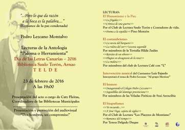 Díptico promocional del evento (Foto TA)