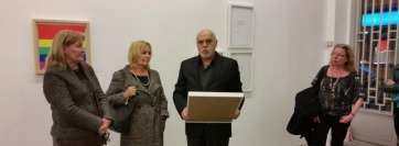 Momento del acto inaugural de la exposición (Foto Augusto Vives)