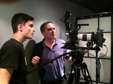 Pablo García, en pleno rodaje (Foto TA)