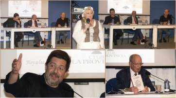 Cuatro imágenes del acto de anoche en la capital grancanaria (Foto Ildefonso Rodríguez)